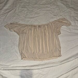 Cream off the shoulder top